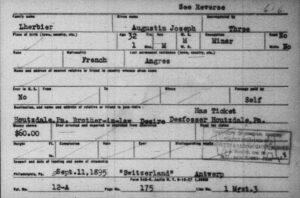 Carte d’embarquement de 1895