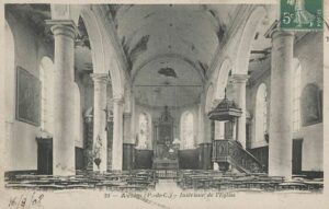 Eglise d'Avion, 1908, archives départementales du Pas de Calais
