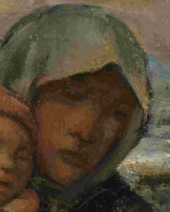 Pierre Paulus (1881 - 1959) "La hiercheuse" Huile sur toile 125 x 100 cm Collection privée